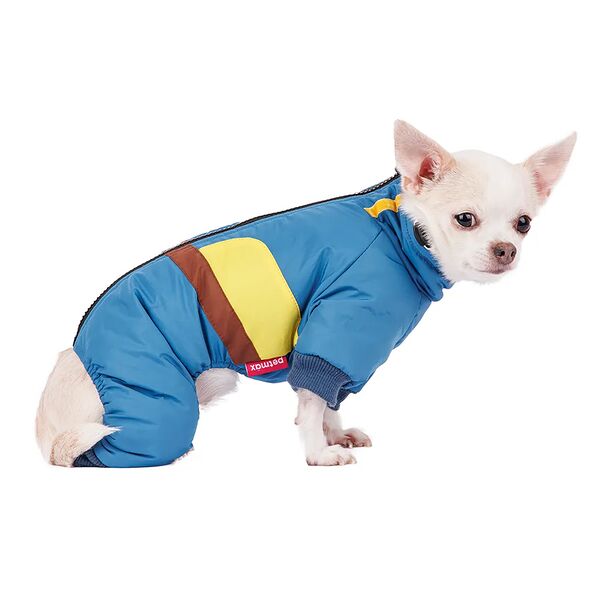 Комбинезон на молнии для собак M голубой (унисекс)