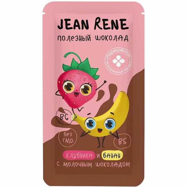 Шоколад Jean Rene Молочный Банан-Клубника