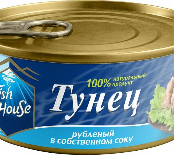 Тунец Fish House рубленый в собственном соку 185г