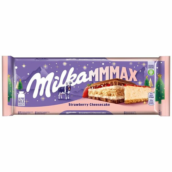 Шоколад молочный Milka Strawberry Cheesecake Клубничный чизкейк, 300г