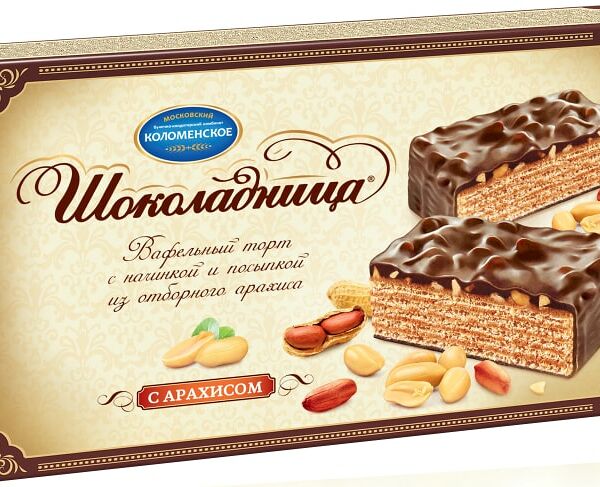 Вафельный торт Шоколадница с арахисом 400г