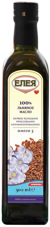 

Масло льняное Елея нерафинированное, 500 мл