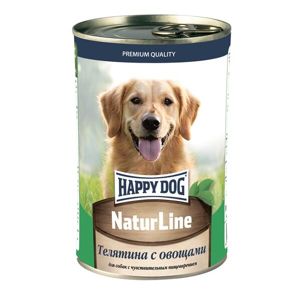 Корм для собак Happy Dog Телятина с овощами 410 г