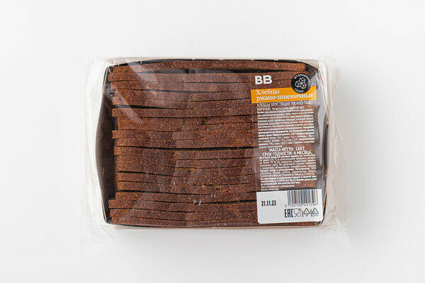 Хлебцы ржано-пшеничные без добавления  сахара 