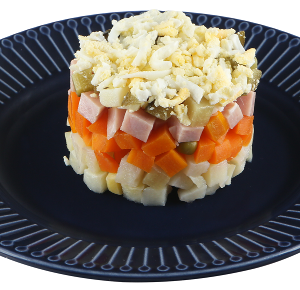 Салат Оливье без майонеза ЛЕНТА FRESH СП лоток вес до 300г