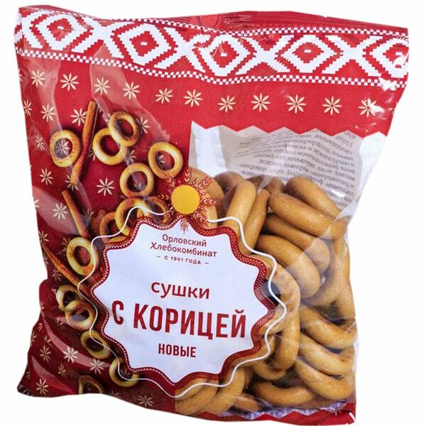 Сушки Орловский ХК Новые с корицей, 250г