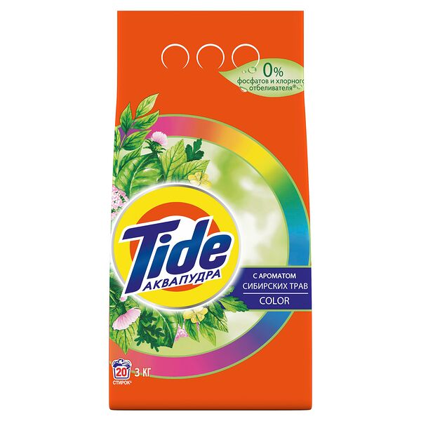 TIDE Авт СМС порошк. Color с ароматом Сибирских трав 3кг