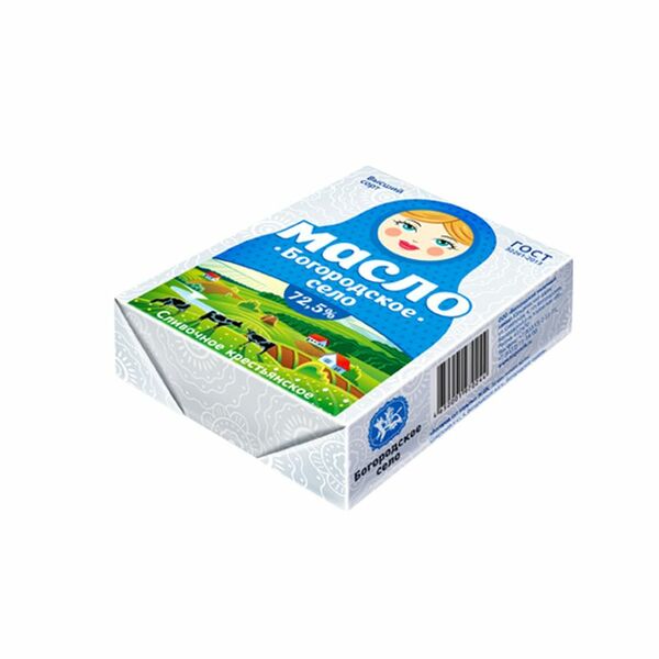 Масло сладко-сливочное Богородское крестьянское 72.5%