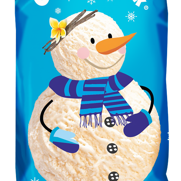 Мороженое СИБХОЛОД Снеговичок, с ароматом ванили 8%, с змж, вафельный стаканчик, 60г