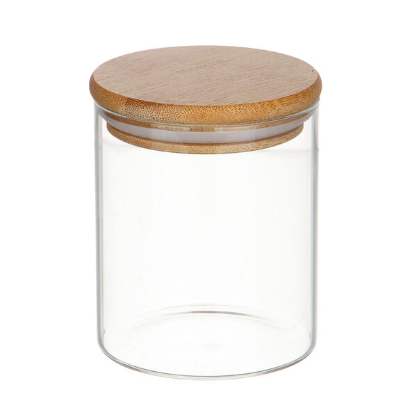Vetta банка для хранения с бамбуковой крышкой, 10х8,5см, стекло