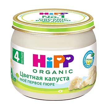 Пюре HiPP Organic Цветная капуста, с 4 месяцев