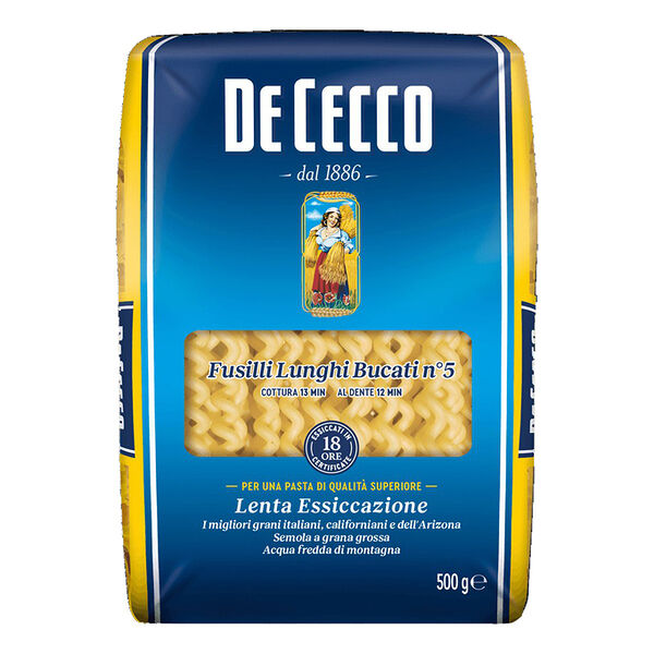 Макаронные изделия De Cecco № 5 из твердых сортов пшеницы Фусилли Лунги Букати