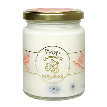 Йогурт сливочный Молочная Здравница со свежей голубикой 6%