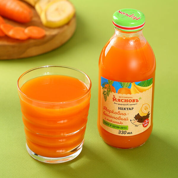 Нектар морковно-банановый с мякотью МясновЪ Буфет
