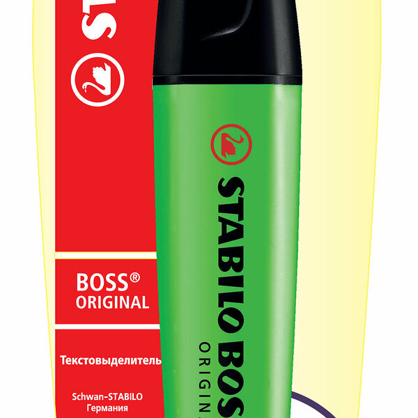 Текстовыделитель Boss Original (Босс Ориджинал) зеленый ТМ Stabilo (Стабило), 1 шт