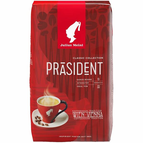 Кофе Julius Meinl Президент классическая коллекция натуральный жареный в зёрнах, 1кг