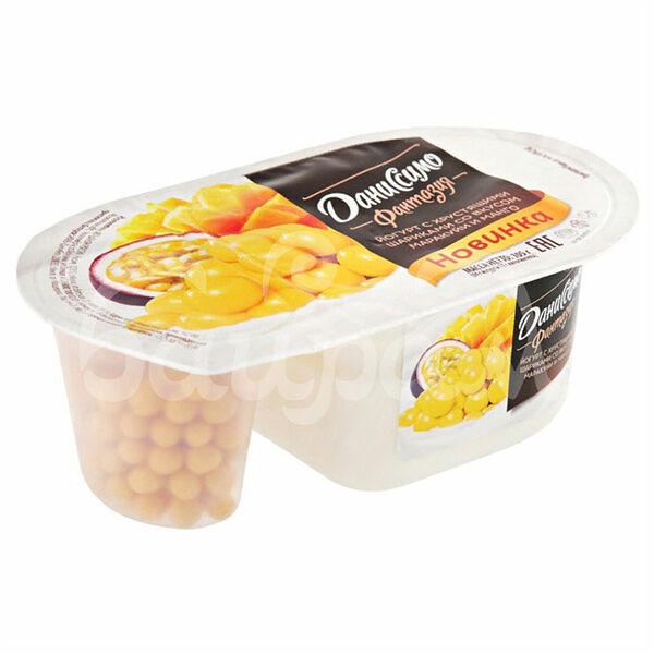 Йогурт Даниссимо Фантазия 6.9% 105г Манго Маракуйя Хрустящие шарики