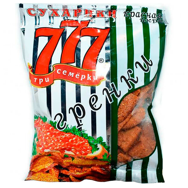 Гренки 777 150г красная икра