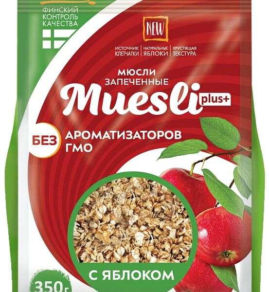 Мюсли Muesli Plus с яблоком 350г