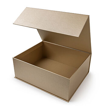 Коробка подарочная на магните Азбука Вкуса Золотая 28х35х13 Россия