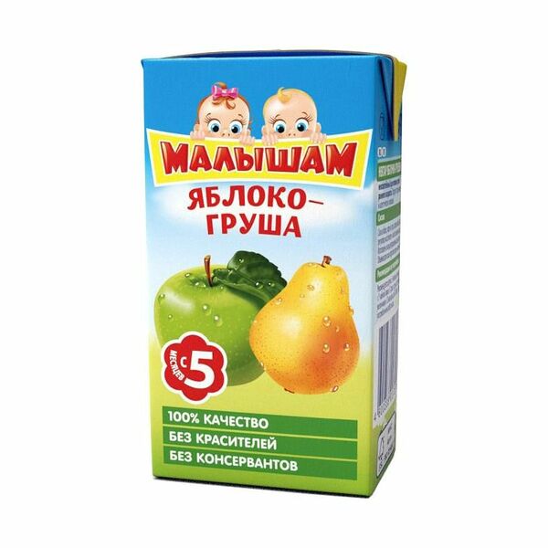 Нектар Малышам Яблоко-груша с 5 месяцев