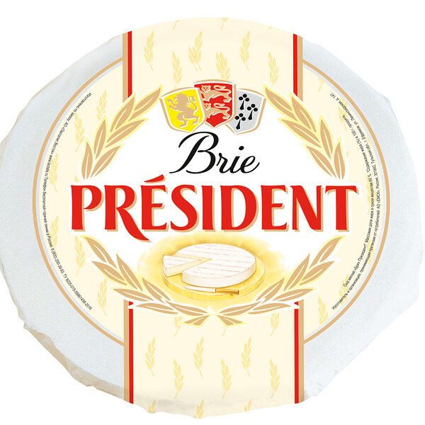 Сыр мягкий President Бри с благородной белой плесенью 60%, вес