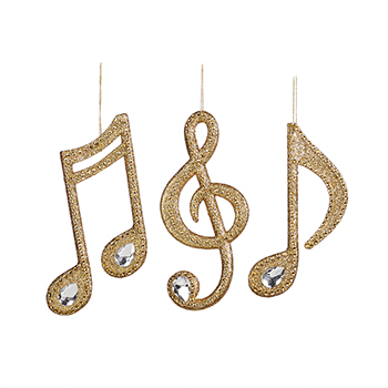 

Игрушка для елки Коллекция Праздник Goodwill Нота музыкальная цвет золотой в ассортименте 16.5см, Бельгия