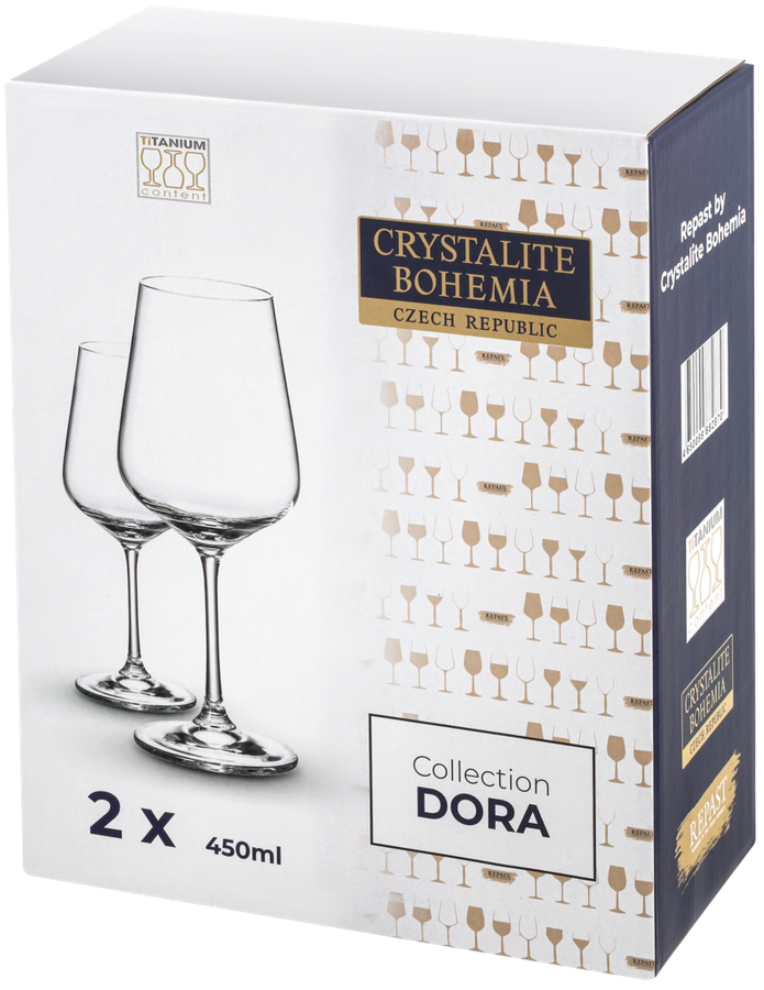 

Набор бокалов для вина Crystalite Bohemia Dora 450 мл 2 шт