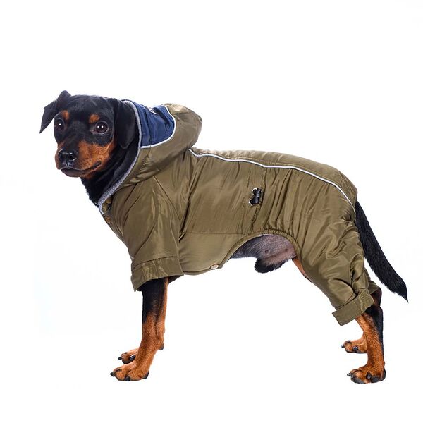 Комбинезон с капюшоном для собак XL коричневый (унисекс)