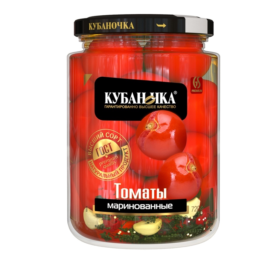 

Томаты Кубаночка маринованные 720г ст/б Россия