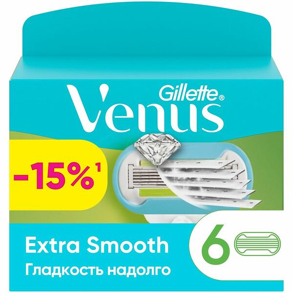 Сменные кассеты Gillette Venus Embrace для бритья, 6шт