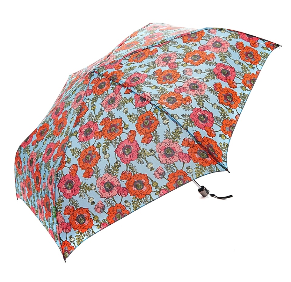 

Зонт Eco Chic Маки голубой полиэстер Faye Uk Ltd 1шт Великобритания