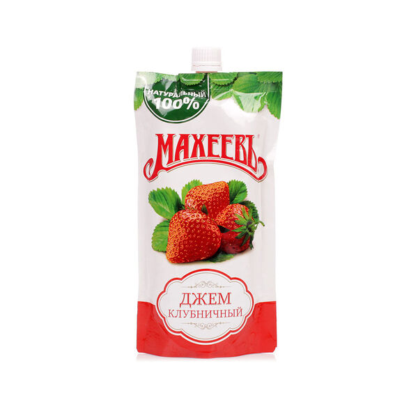 Джем махеевъ 300 г клубника протертая с сахаром дой-пак