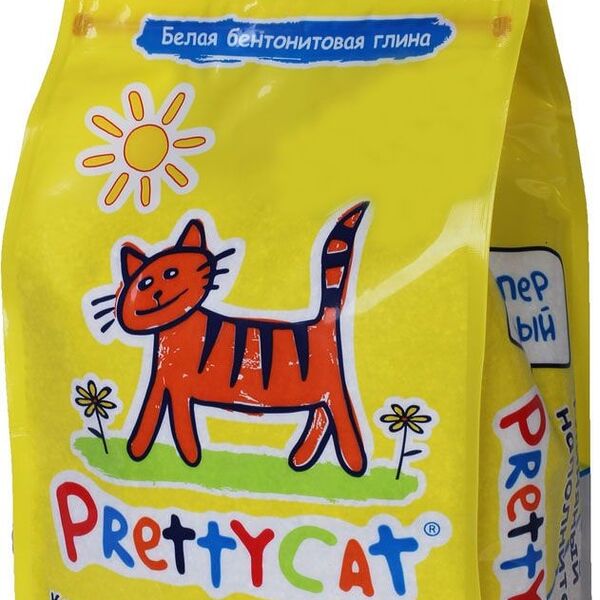 PrettyCat Супер белый наполнитель минеральный комкующийся 2 кг.