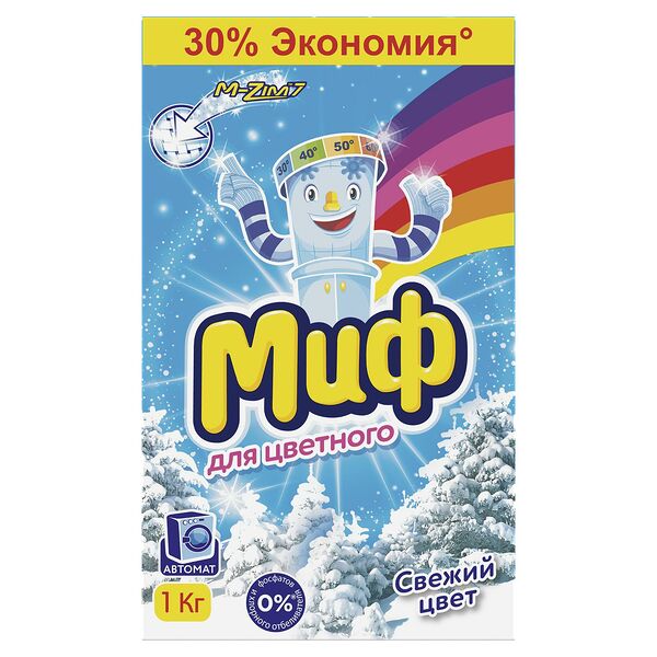 Порошок стиральный автомат МИФ Свежий цвет 3в1 1кг
