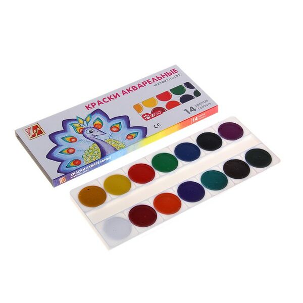 Краски Луч акварельные Zoo 14 цветов 