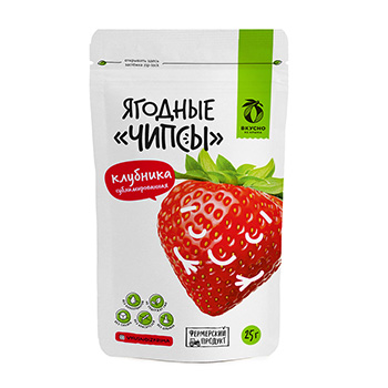 

Чипсы ягодные Вкусно из Крыма Клубника сублимированная (без сахара)