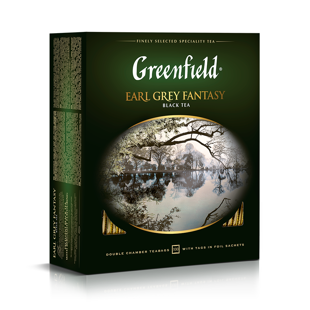 

Чай черный Greenfield Эрл Грей Фантазия (Earl Grey Fantasy) с бергамотом в пакетиках 100 шт. 200 г дизайн упаковки в ассортименте