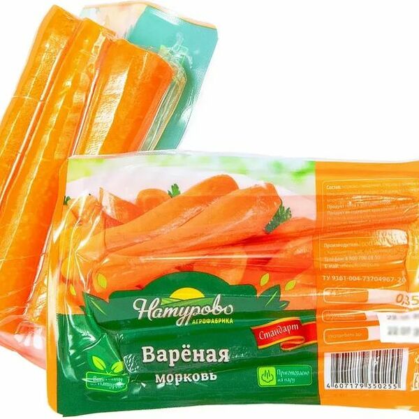 Морковь Натурово вареная очищенная целая 350г