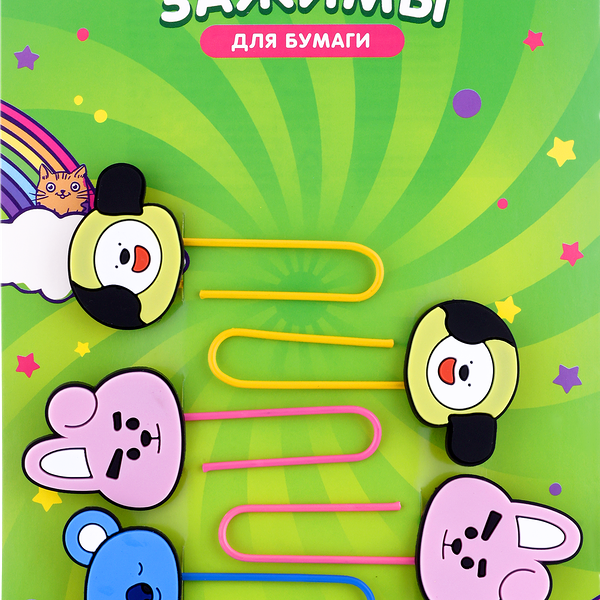 Зажимы для бумаг ВАУ МЯУ! Хвост русалки Арт. XFFN-13, 6шт