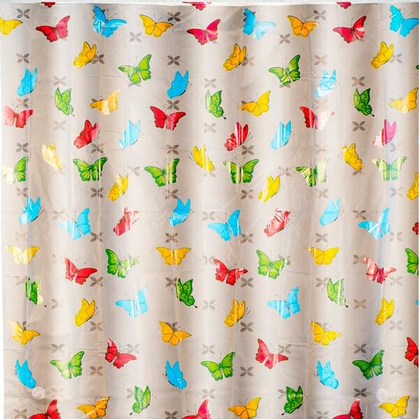 Штора для ванной комнаты Swensa Бабочки 180*180см