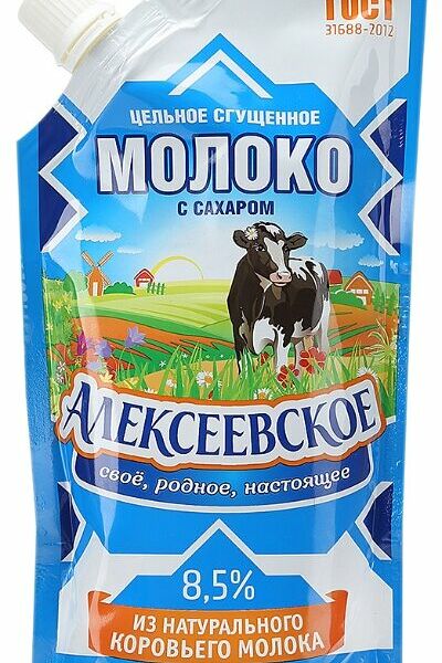 Молоко цельное сгущённое Алексеевское с сахаром 8,5%