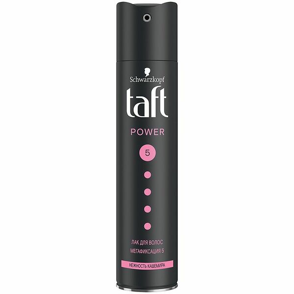 Лак для волос Taft Power нежность кашемира мегафиксация для сухих и поврежденных волос, 225мл