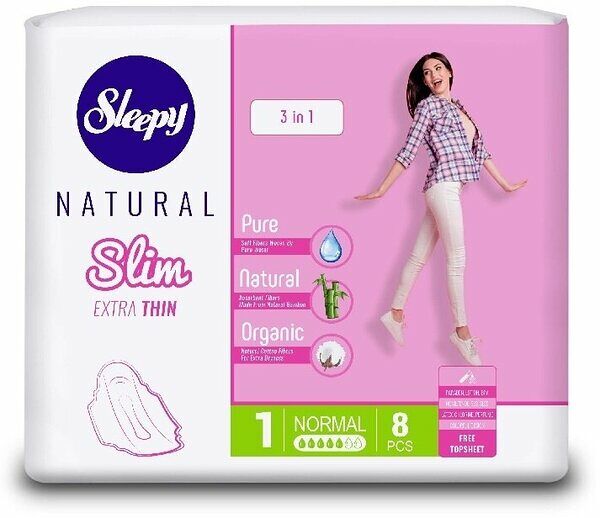 Прокладки Sleepy Natural Slim, 8 шт