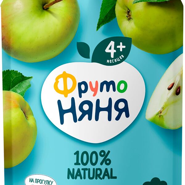 Пюре гипоаллергенное ФрутоНяня из яблок, с 4 месяцев