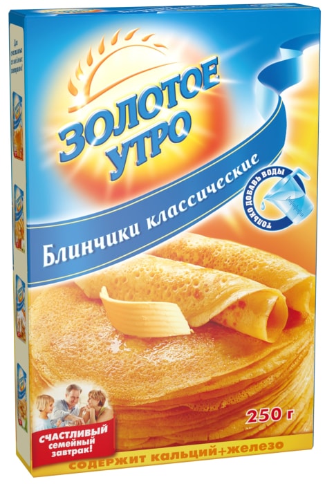 

Мучная смесь Золотое утро Блинчики классические 250 г