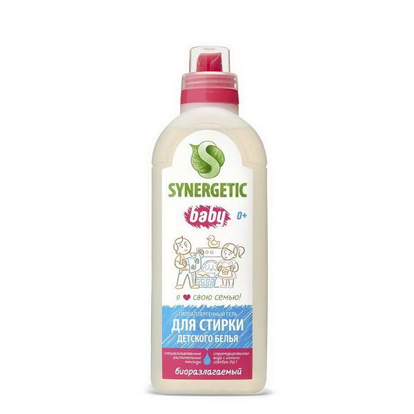 Средство моющее биоразлагаемое д/стирки детского белья 1л SYNERGETIC