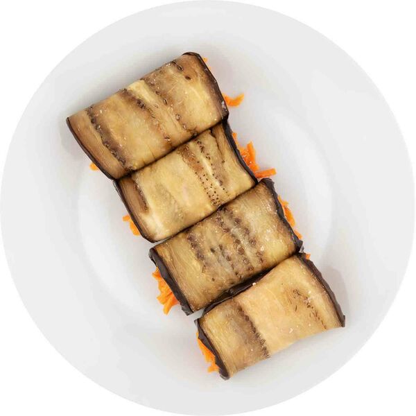 Рулетики из баклажан с морковью по-корейски