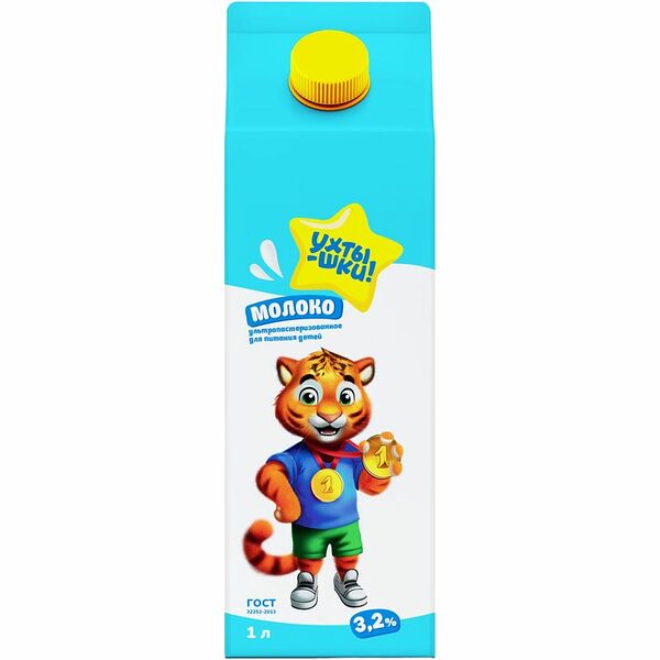 Молоко Ухтышки ультрапастеризованное детское 3.2% 1 л