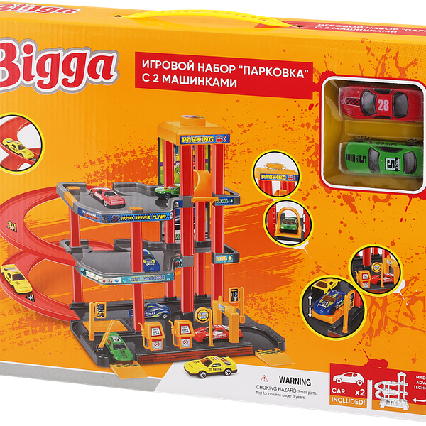 Набор игровой BIGGA Парковка, с 2 машинками